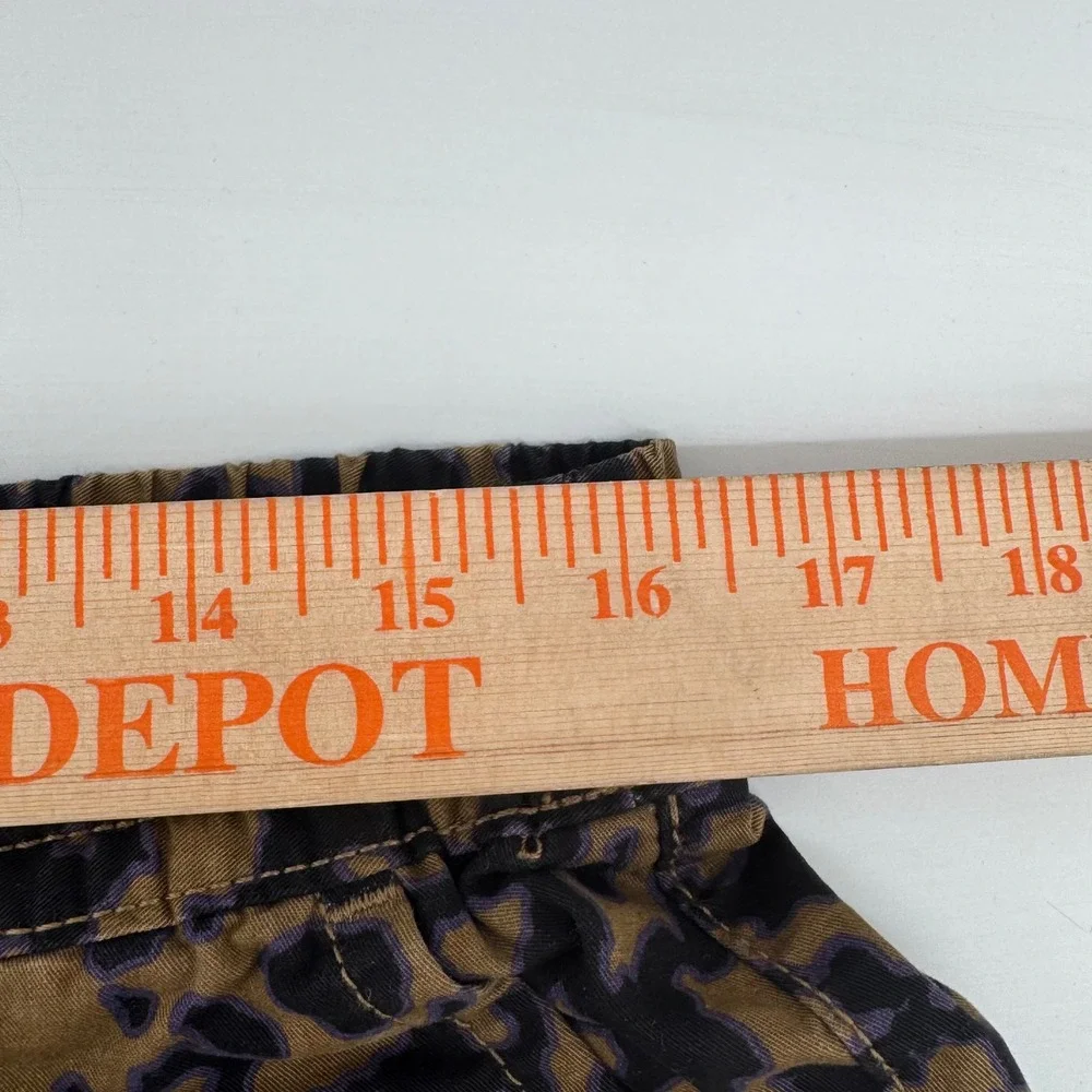 Vans Mens Baggy Tapered Elastic Waist Pants Brown Black‎ Abstract Print Size M